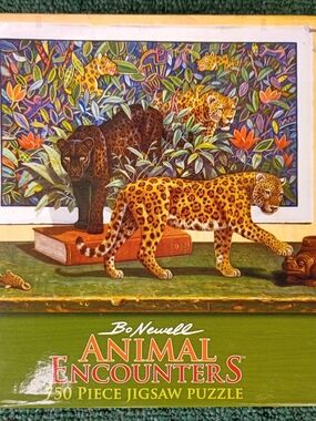 Ceaco Bo Newell Animal Encounters 750 PC Jigsaw Puzzle Leopard